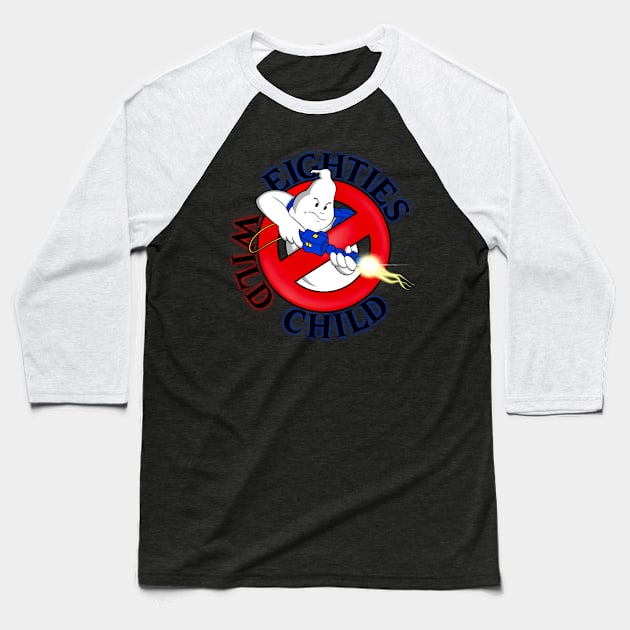 No Ghosts Baseball T-Shirt by Eighties Wild Child